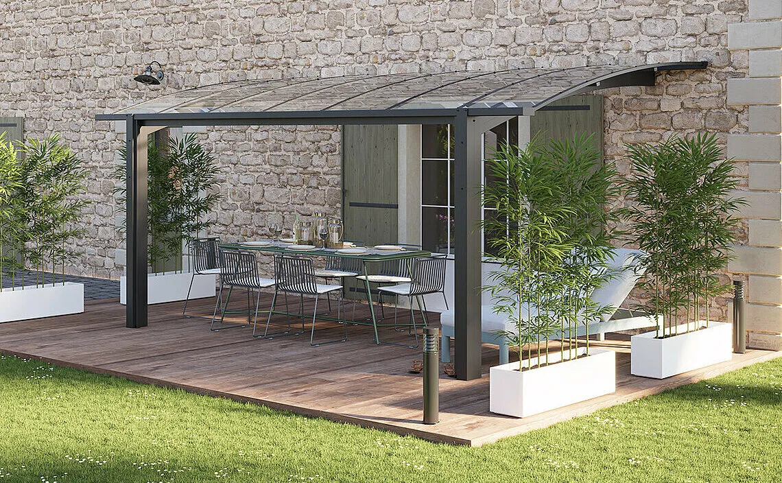 Carport aluminium Novoferm Oxygen autoporté sur 2 pieds