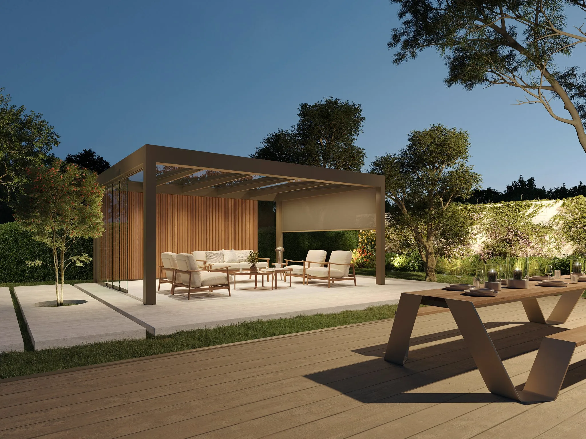 Pergola aluminium à toit plat Skylux Calista